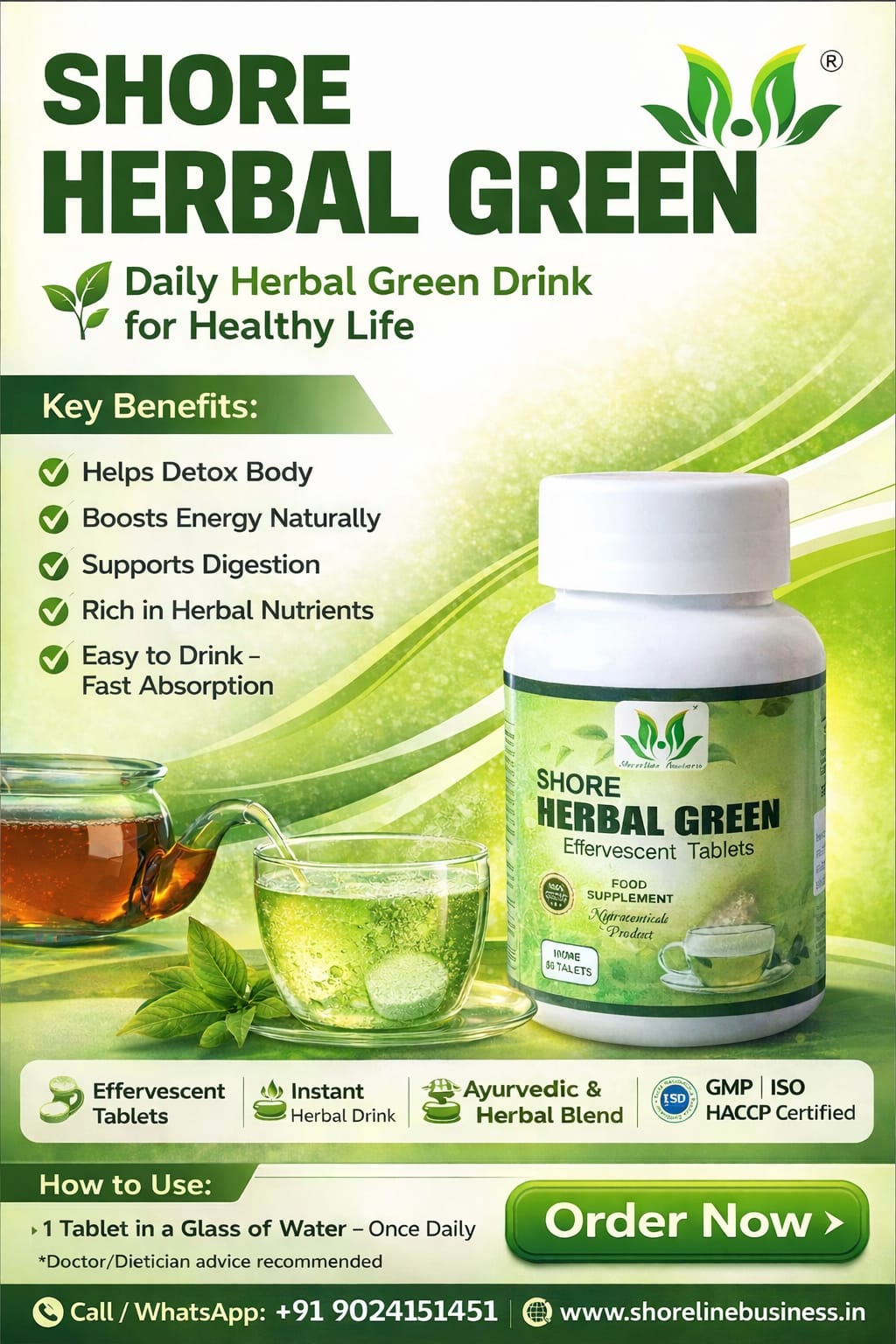 SHORE GREEN TEA TAB.